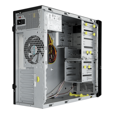 C583, 450W PSU, ATX, Black/Silver, Mid Tower Case - TAA Compliant