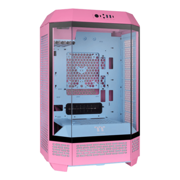 The Tower 300, Tempered Glass, No PSU, microATX, Bubble Pink, Mid Tower Case