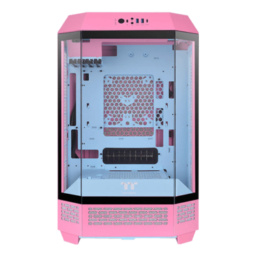The Tower 300, Tempered Glass, No PSU, microATX, Bubble Pink, Mid Tower Case