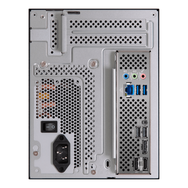 DeskMeet X600W - TAA Compliant, Intel® X600 Chipset, 4x DDR4 DIMM Memory, 2x M.2 SSD, 2x 2.5" HDD/SSD, 500W PSU, Mini Cube PC Barebone