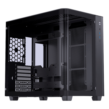 TK-3, Tempered Glass, No PSU, ATX, Black, Mid Tower Case