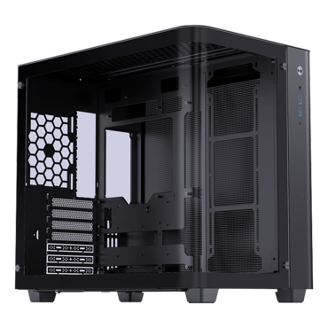 TK-3, Tempered Glass, No PSU, ATX, Black, Mid Tower Case