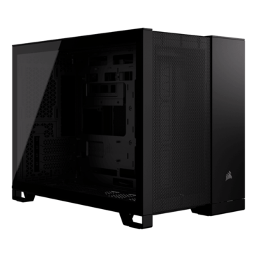 2500D AIRFLOW, Tempered Glass, No PSU, microATX, Black, Mid Tower Case