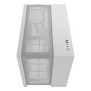 2500D AIRFLOW, Tempered Glass, No PSU, microATX, White, Mid Tower Case