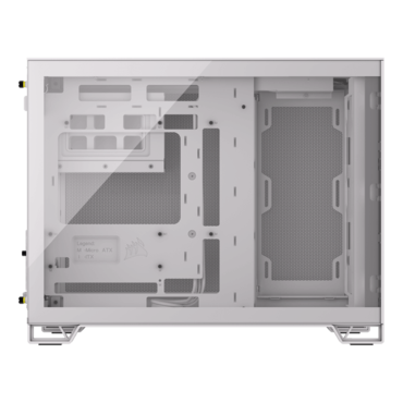 2500D AIRFLOW, Tempered Glass, No PSU, microATX, White, Mid Tower Case