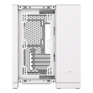2500D AIRFLOW, Tempered Glass, No PSU, microATX, White, Mid Tower Case