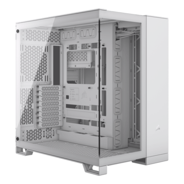 6500X, Tempered Glass, No PSU, ATX, White, Mid Tower Case