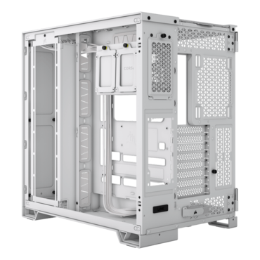 6500X, Tempered Glass, No PSU, ATX, White, Mid Tower Case