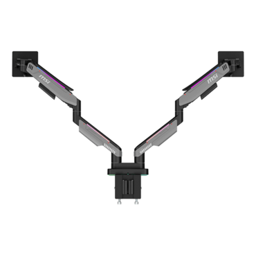 MPG MT201DR, 17&quot; - 35&quot; Screens, Matte Black/Painted Grey, RGB Double Monitor Arm