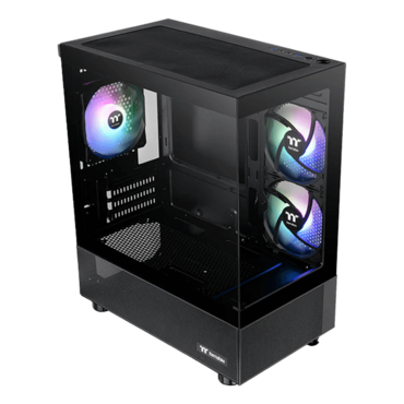 View 170 TG ARGB, Tempered Glass, No PSU, microATX, Black, Mini Tower Case