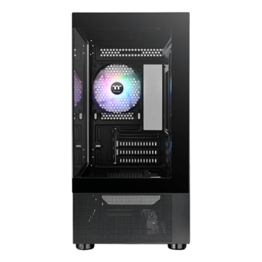 View 170 TG ARGB, Tempered Glass, No PSU, microATX, Black, Mini Tower Case