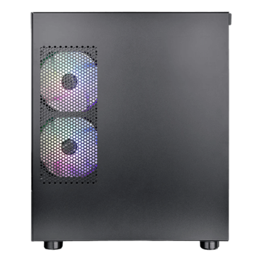 View 170 TG ARGB, Tempered Glass, No PSU, microATX, Black, Mini Tower Case