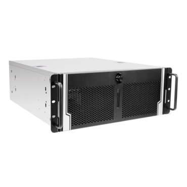 R400N-8P.3F, 3x 5.25&quot;, 1x 3.5&quot; External Bays, 3x 3.5&quot; Internal Bays, No PSU, CEB, Black/Grey, 4U Chassis - TAA Compliant