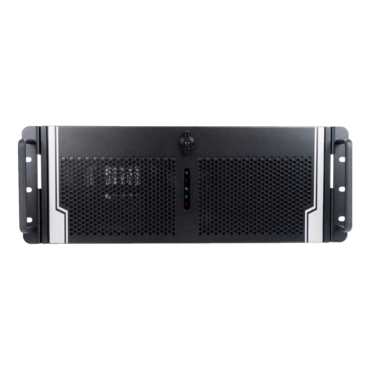 R400N-8P.3F, 3x 5.25&quot;, 1x 3.5&quot; External Bays, 3x 3.5&quot; Internal Bays, No PSU, CEB, Black/Grey, 4U Chassis - TAA Compliant