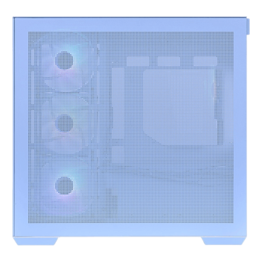 View 380 TG ARGB, Tempered Glass, No PSU, ATX, Blue, Mid Tower Case