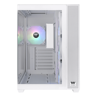 View 380 TG ARGB Snow, Tempered Glass, No PSU, ATX, White, Mid Tower Case