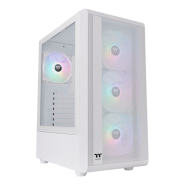 S200 Plus TG ARGB, Tempered Glass, No PSU, ATX, Snow, Mid Tower Case