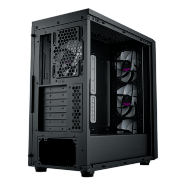 MasterBox 600, Tempered Glass, No PSU, E-ATX, Black, Mid Tower Case