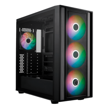 MasterBox 600, Tempered Glass, No PSU, E-ATX, Black, Mid Tower Case