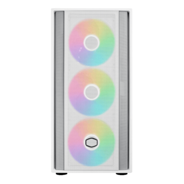 MasterBox 600, Tempered Glass, No PSU, E-ATX, White, Mid Tower Case