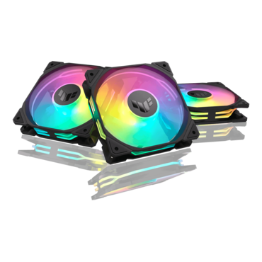TUF Gaming TR120 ARGB Reverse 3 x 120mm, ARGB LEDs, 2000 RPM, 76.3 CFM, 29 dBA, Cooling Fans