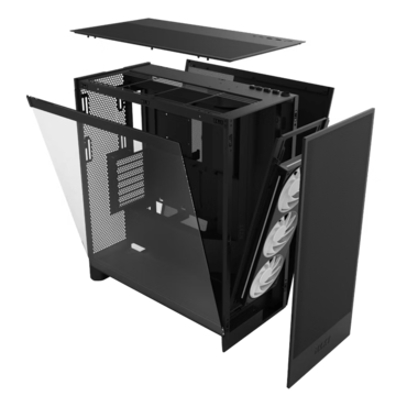H7 Flow RGB (2024), Tempered Glass, No PSU, E-ATX, Black, Mid Tower Case