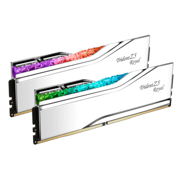 64GB (2 x 32GB) Trident Z5 Royal DDR5 6400MT/s, CL32, Silver, RGB LED, DIMM Memory - TAA Compliant