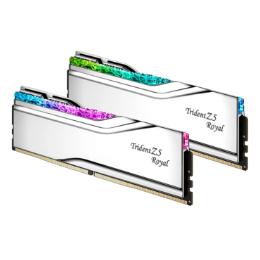96GB (2 x 48GB) Trident Z5 Royal DDR5 6400MT/s, CL32, Silver, RGB LED, DIMM Memory - TAA Compliant