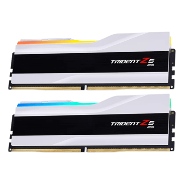 32GB (2 x 16GB) Trident Z5 RGB DDR5 6000MT/s, CL32, White/Black, RGB LED, DIMM Memory - TAA Compliant