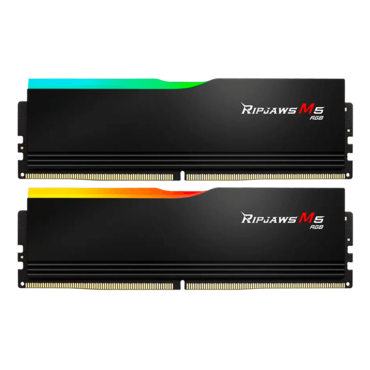 96GB (2 x 48GB) Ripjaws M5 RGB DDR5 5200MT/s, CL40, Black, RGB LED, DIMM Memory - TAA Compliant