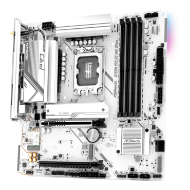 B760M Pro RS WiFi White, Intel® B760 Chipset, LGA 1700, microATX Motherboard