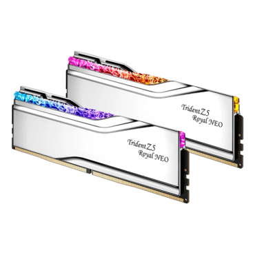 32GB (2 x 16GB) Trident Z5 Royal Neo DDR5 6400MT/s, RGB LED, CL30, Silver, DIMM Memory - TAA Compliant