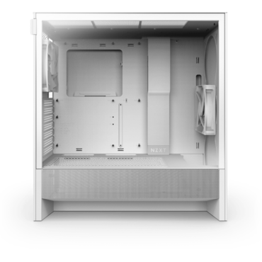 H5 Flow (2024), Tempered Glass, No PSU, E-ATX, White, Mid Tower Case