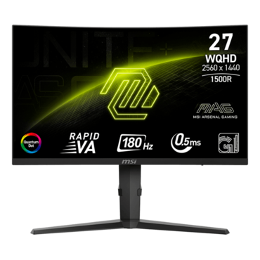 MAG 275CQRF QD E2, Curved, 27&quot; Rapid VA, 2560 x 1440 (QHD), 0.5 ms, 180Hz, FreeSync™ Gaming Monitor
