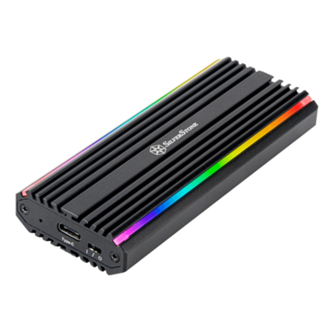 MS13B for PCIe NVMe M.2 SSD External Hard Drive Enclosure, Black