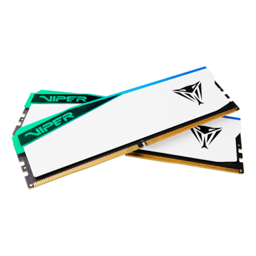 32GB (2 x 16GB) Viper Elite 5 RGB DDR5 6000MT/s, CL30, White, RGB LED, DIMM Memory