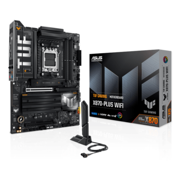 TUF GAMING X870-PLUS WIFI, AMD X870 Chipset, AM5, ATX Motherboard