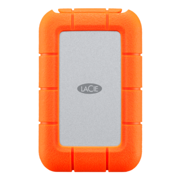 500GB LaCie Rugged Mini SSD, Up to 2000 MB/s, USB-C 3.2 Gen 2x2, Orange, External SSD