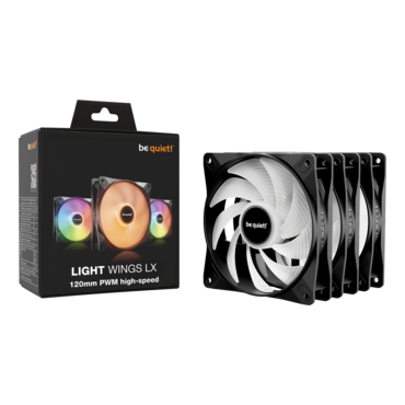 Light Wings LX High-Speed 3 x 120mm, RGB LEDs, 2100 RPM, 61.8 CFM, 30.9 dBA, Cooling Fan
