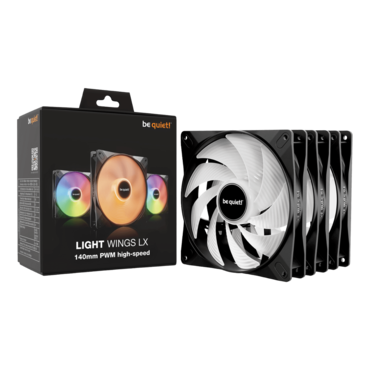 Light Wings LX High-Speed 3 x 140mm, RGB LEDs, 1800 RPM, 75.3 CFM, 30.5 dBA, Cooling Fan