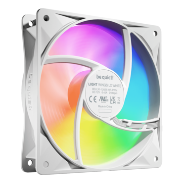 Light Wings LX High-Speed 3 x 120mm, White, RGB LEDs, 2100 RPM, 61.8 CFM, 30.9 dBA, Cooling Fan