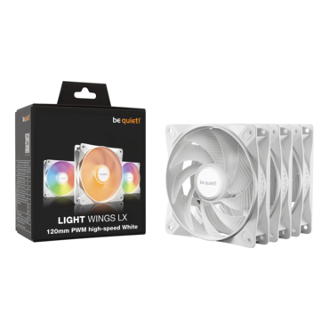 Light Wings LX High-Speed 3 x 120mm, White, RGB LEDs, 2100 RPM, 61.8 CFM, 30.9 dBA, Cooling Fan