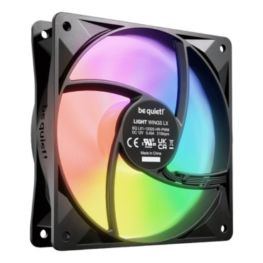 Light Wings LX High-Speed 120mm, RGB LEDs, 2100 RPM, 61.8 CFM, 30.9 dBA, Cooling Fan