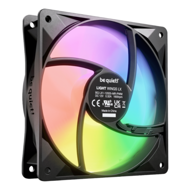 Light Wings LX 120mm, RGB LEDs, 1600 RPM, 51.5 CFM, 25.5 dBA, Cooling Fan