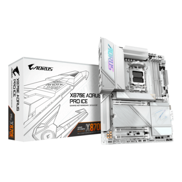 X870E AORUS PRO ICE, AMD X870E Chipset, AM5, ATX Motherboard