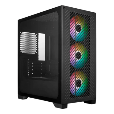 Elite 301, Tempered Glass, No PSU, microATX, Black, Mini Tower Case