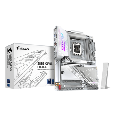 Z890 AORUS PRO ICE, Intel® Z890 Chipset, LGA 1851, 2 x Thunderbolt™ 4, ATX Motherboard