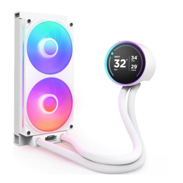 Kraken Elite 240 RGB (2024), White, 240mm Radiator, Liquid Cooling System