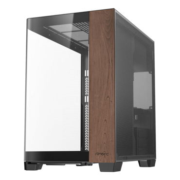 C8 CURVE WOOD, Tempered Glass, No PSU, E-ATX, Black, Full Tower Case