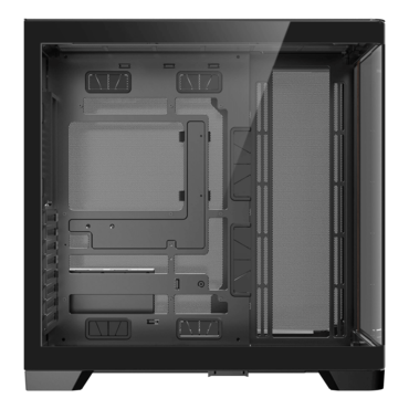 C8 CURVE WOOD, Tempered Glass, No PSU, E-ATX, Black, Full Tower Case